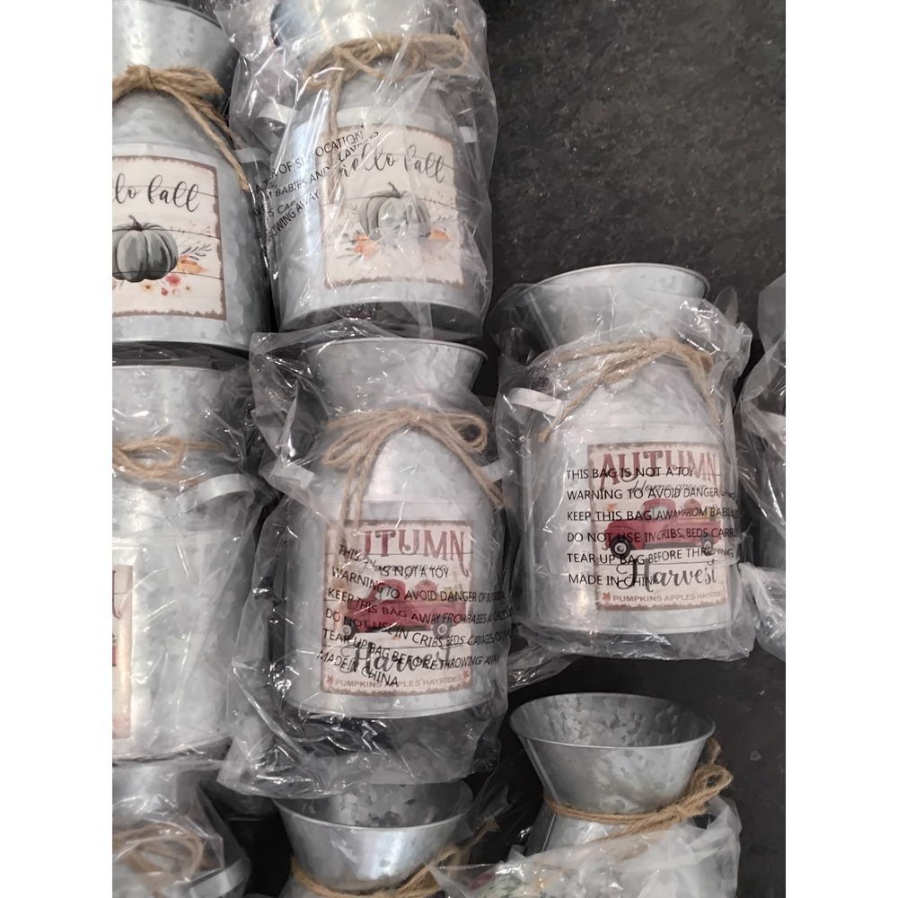 Farmhouse Fall Decor Bundle – 12 Galvanized Buckets - Picture 7 of 11